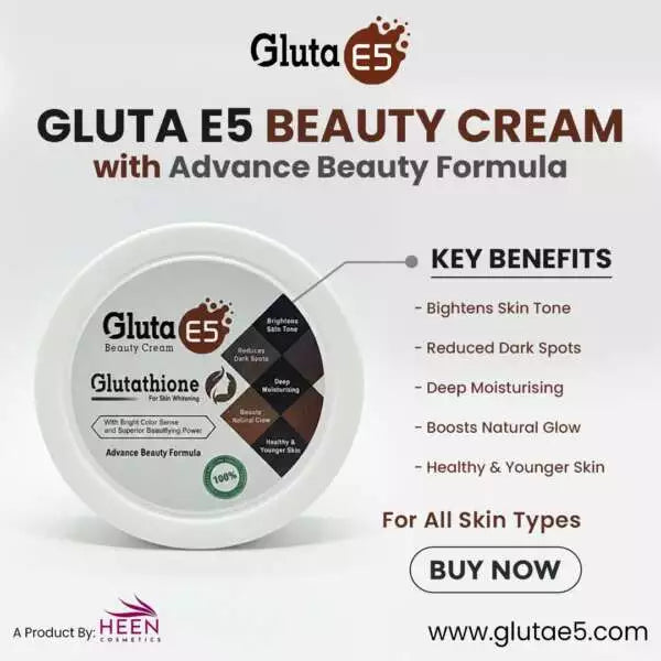 Gluta E5 Beauty Cream (2 Pieces) Double Brightening & Deep Nourishment